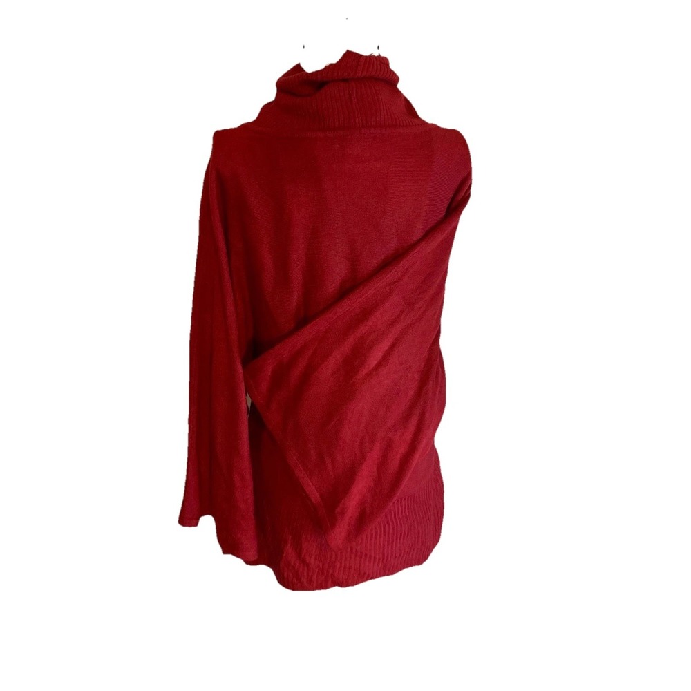 BCBG MAXAZRIA Women's Red Cowl Neck Pullover Long Sleeve Sweater Size M - Picture 3 of 8
